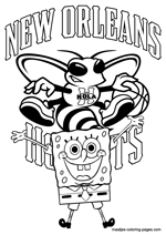New Orleans Hornets Spongebob coloring pages