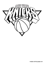 New York Knicks logo coloring pages