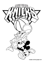 New York Knicks Disney coloring pages
