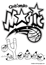 Orlando Magic Angry Birds coloring pages