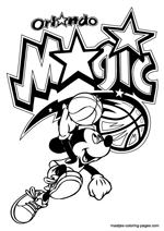 Orlando Magic Mickey Mouse coloring pages