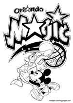 Orlando Magic Disney coloring pages