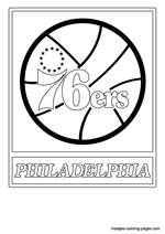 Philadelphia 76ers logo coloring pages