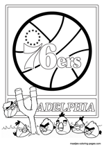 Philadelphia 76ers Angry Birds coloring pages