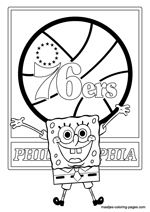 Philadelphia 76ers Spongebob coloring pages