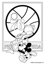 Philadelphia 76ers Disney coloring pages