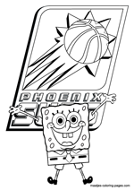 Phoenix Suns Spongebob coloring pages