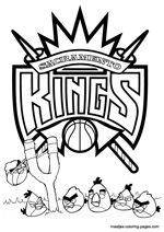 Sacramento Kings Angry Birds coloring pages