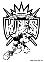 Sacramento Kings Mickey Mouse coloring pages