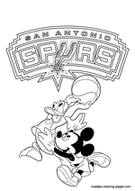 San Antonio Spurs Disney coloring pages