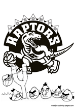 Toronto Raptors Angry Birds coloring pages