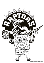 Toronto Raptors Spongebob coloring pages