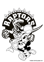 Toronto Raptors Disney coloring pages