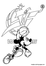 Washington Wizards Mickey Mouse coloring pages