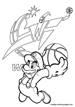 Washington Wizards Super Mario coloring pages