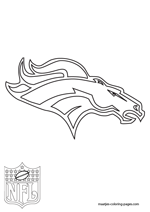 Denver Broncos Logo NFL Coloring Pages