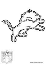 Detroit Lions Logo NFL Coloring Pages