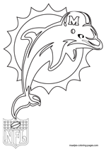 Miami Dolphins Logo NFL Coloring Pages