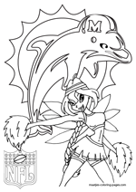 Miami Dolphins NFL Coloring Pages