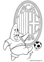 AC Milan and Patrick Star coloring pages