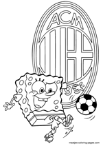 AC Milan and Spongebob coloring pages