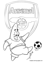 Arsenal and Patrick Star coloring pages