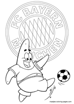 FC Bayern Munich and Patrick Star coloring pages