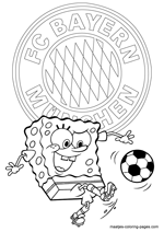 FC Bayern Munich and Spongebob coloring pages
