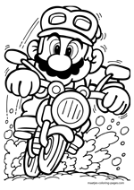 Super Mario motorcycling