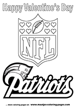 Superbowl Valentine's Day coloring pages