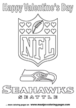 Superbowl Valentine's Day coloring pages