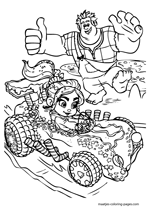Ralph and Vanellope in a car
